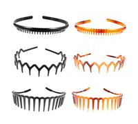 MOTHNUR 6pezzi Fascia Elastico Antiscivolo Con Pettine Dentato Ondulato Per Uomo e Donna Accessorio Versatile Per Acconciature e Sport Comfort e Design Pratico