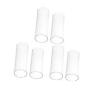 MOTHNUR 6pezzi Slide per Chitarra Acustica Anello in Vetro per Slide per Chitarra Coperture Trasparenti per Dita per Suonare Precisione Accessorio per Rock Folk Country