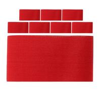 MOTHNUR 8 Pezzi Fascia da Capitano Calcio Rossa Regolabile Antiscivolo per 8 Pezzi, Banda Elastica Sportiva per Leadership e Giochi di Squadra Giovanili