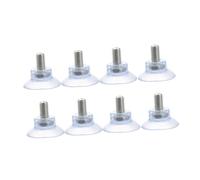 MOTHNUR 8 pezzi Ventose PVC Trasparenti per Mobili Ganci per Superfici Lisce come Vetro e Piastrelle Adesione Forte Senza Multiuso per Organizzazione Bagno e Cucina