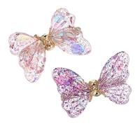 MOTHNUR Borchie per Nail Art 3D Farfalla in Zircone 4 Pezzi Set Adesivi Unghie Decorativi Lucidi per Manicure Fai da Te Accessori Unghie per Appuntamenti e Banchetti