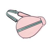 MOTHNUR Borsa a Tracolla per Racchetta da Badminton e Tennis, Custodia Sportiva Tracolla Imbottita, Scomparti Multipli per Allenamento e Viaggi, Protezione Antipioggia, Design Unisex Rosa