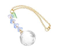 MOTHNUR Car Charm per Specchietto Retrovisore con Fiore di Cristallo Decorazione Appesa per Auto Accessori Interni Femminili Design Elegante e Facile da Installare per Tutti i Modelli