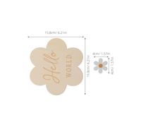 MOTHNUR Cartelli Mensili in Legno per Ragazzo Ragazza 1-12 Mesi Set 2 Pezzi Design Floreale Accessori per Foto Ricordo e Annunci Shower per Monitorare la Crescita del