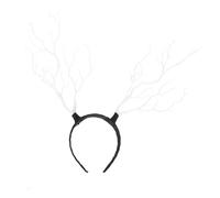 MOTHNUR Cerchietto con Corna di Renna Bianche in Stile Rami Fascia Leggera e Comoda per Feste Natalizie e Cosplay