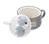 MOTHNUR Ciotola in Ceramica per Gatti 1020Ml Manico Contenitore per Zuppa e Riso Multifunzionale Ciotola per Colazione e Insalata Adatta a Casa Ristorante e Hotel