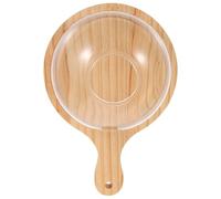 MOTHNUR Copertura per Affumicatura Alimentare in Vetro Diametro 15 Cm, Cupola a Campana Resistente Alte Temperature con Base in Legno, Coprivivande da Tavola per Ristoranti e