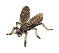 MOTHNUR Figura in Ottone Anticato Piccola Decorazione da Scrivania Fatta a Mano con Fondo Piatto per Casa e Ufficio