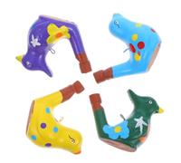 MOTHNUR Fischietti Colorati Per Uccelli Acquatici in Ceramica, Fischietti Musicali Ad Acqua Per Ragazzo Ragazza, Bomboniere Feste Compleanno Set Da 4 Pezzi Suono Realistico