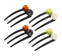 MOTHNUR Forcine per Chioma Perline Verdi e Marroni Forcina Cinese a Tre Denti Antiscivolo Set 4 Pezzi per Chignon Eleganti da Ufficio e Feste