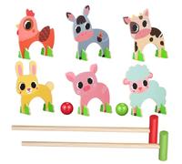 MOTHNUR Giocattoli da Croquet Animali Cartoni Giocattoli per Ragazzo Ragazza Educativi Regali per Ragazzo Ragazza Cognitivi Set di Giochi per Famiglie Forniture per Scuola Dell'infanzia