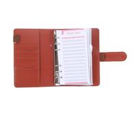 MOTHNUR Notebook con Chiusura a Cerniera e Raccoglitore Anelli Organizer Budget per Contanti Taccuino Risparmio con Custodia Marrone Resistente all Acqua per Sfide di Risparmio e Uso