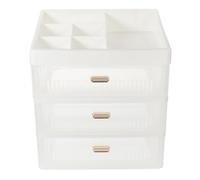 MOTHNUR Organizer da Tavolo con Trasparenti Strati e Vano Scatola Porta Cosmetici e Trucchi per Bagno e Camera Contenitore Salvaspazio per Vanity e Desktop