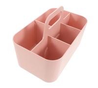 MOTHNUR Organizer Scrivania Multifunzionale con in Plastica Diviso per Cosmetici Cancelleria e Prodotti per Pulizia Portatile per Ufficio Scuola e Casa Scomparti Rosa