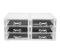 MOTHNUR Organizer Trasparente Acrilico con Tre Cosmetici da Banco per Vanità e Facile da Grande Capacità per Make-up e Accessori