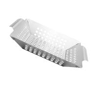 MOTHNUR per Barbecue Piastra Forata Resistente al con Impugnatura per Carne e Verdure in Famiglia e Outdoor
