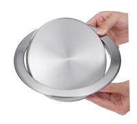 MOTHNUR per Bidone in Acciaio Inossidabile da Incasso Copertura Rotonda Antigraffio e Resistente all Olio per Piano Cucina e Bagno Design e Stabile Facile da Pulire Copri Cestino