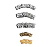 MOTHNUR Perline per Chioma e Anelli per Dreadlock Regolabili in Lega, Set da 10 Pezzi, Accessori per Trecce e Extension, Decorazioni per Acconciature, Adatti per Chioma Umani e Intrecci,