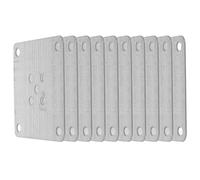 MOTHNUR Piastra di Montaggio in Ferro 12Mm 8X8 CM per Gambe Mobili Set 10 Pezzi Fori Preforati Connettori per Gambe di Divani e Tavoli Ferramenta per Riparazione Mobili e Rinforzo