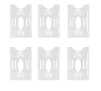 MOTHNUR Porta Tessere per Parabrezza Auto Trasparente Ventosa 6 Pezzi Porta Permessi Parcheggio e Pass Veicolari Resistente a Caldo e Freddo Custodia per Biglietti e Abbonamenti Mezzi