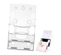 MOTHNUR Portariviste Scrivania in Acrilico Trasparente Strati Organizer Documenti Ufficio Stabile e Versatile per Riviste Libri e Cartelle