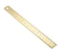 MOTHNUR Righello in Ottone con Incisione Doppia Scala Strumento per Geometria e Righello Lineare Leggero e Compatto per Studenti Architetti e Designer
