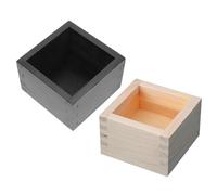 MOTHNUR Scatola Quadrata di Legno Giapponese per Sushi e Tazze di Sakè Set da 2 Pezzi Compatto e Decorativo Scatola Giapponese Multiuso per Casa e Ristoranti