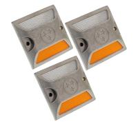 MOTHNUR Segnali Riflettenti in Alluminio per Vialetti e Parcheggi Marcatore Stradale Catarifrangente Resistente alle Intemperie Set da 3 Pezzi per Segnaletica di Sicurezza Esterna