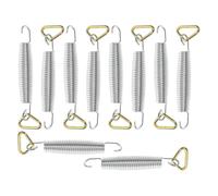 MOTHNUR Set 10 Molle per Trampolino 5,5" con Doppio Gancio e Fibbia Triangolare, Molle di Tensione Estesa e Accessori di Ricambio per Trampolini Fitness, Kit Completo per Colore Casuale