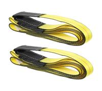 MOTHNUR Set 2 Pezzi Cinghie Di Sollevamento Piatte 5cmx1,8m Doppia Fibbia, Cinghia Di Tela Resistente, Ad Anelli Rinforzati, Compatibili Per Sollevamento Carichi Pesanti e Verricello