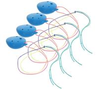 MOTHNUR Set 4 Ocarine Mini 6 Fori in Ceramica Blu per Principianti Strumento Musicale Ocarina Leggera e Facile da Suonare Strumento a Fiato per Esercizi e Apprendimento Colore Casuale