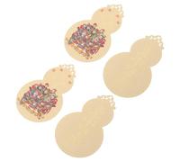 MOTHNUR Set 4 Pezzi Amuleti Feng Shui in Ottone a Forma di Zucca, Carta Amuleto Cinese della Ricchezza Portatile per Attrarre Prosperità e Fortuna, Decorazione Orientale per Casa,