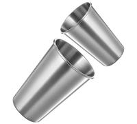 MOTHNUR Set da 2 Tazze da Birra in Acciaio Inox 350ml e 170ml, Bicchieri Infrangibili per Feste, Coppe Multifunzionali per Casa, Ufficio e Bar, Resistenti e Versatili per Riutilizzabile