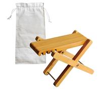 MOTHNUR Sgabello Pieghevole in Legno per Chitarristi con Poggiapiedi Regolabile e Borsa Portaoggetti Sgabello Compatto e Leggero per Suonare Lungo Design Sicuro e Facile da Trasportare