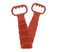 MOTHNUR Spazzola Silicone Doppio con Massaggio e Pulizia Profonda Asciugamano Doccia Estendibile per Schiena e Spalle Adatta Tutti i Tipi Gancio per Facile Conservazione Colore Casuale