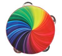 MOTHNUR Tamburello Doppio Arcobaleno in Resistente per Adulti e Strumento Musicale Percussione per Feste e Ktv Sonagli Riflettenti per Sviluppo Musicale Infantile