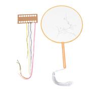 MOTHNUR Ventaglio in Ricamato Kit DIY per Principianti e Adulti Materiali per Realizzare Ventagli Cinesi Accessori Fatti Mano Regalo per Donne Completo e Durevole