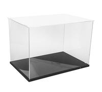 MOTHNUR Vetrina Portapallone Da Calcio in Acrilico Trasparente Base Nera, Scatola Esposizione Resistente 30x20x20 Cm Per Uso Domestico e Collezionisti Football