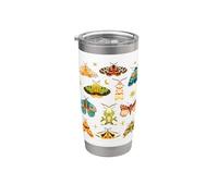 Moths Stars Whimsigoth Cottagecore Grunge Butterfly Graphic Bicchiere termico in acciaio inox doppia parete