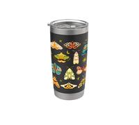 Moths Stars Whimsigoth Cottagecore Grunge Butterfly Graphic Bicchiere termico in acciaio inox doppia parete
