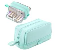 MOTIBACK Astuccio grande con 2 scomparti, pratico contenitore per penne, ideale per scuola, ragazzi, ragazze e ragazzi, verde acqua, Omicidi