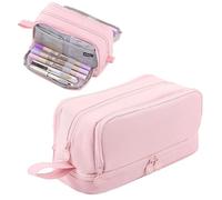 MOTIBACK Astuccio grande con 2 scomparti, pratico contenitore per penne, ideale per scuola, ragazzi, ragazze e ragazzi, rosa chiaro, Omicidi
