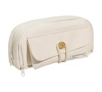 MOTIBACK Astuccio grande per penne, astuccio per matite, 4 scomparti, multifunzione, grande capacità, astuccio per matite con toppe decorative per ragazze e scuola, a, Cute Animals