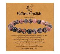 MOTIBACK Bracciale anti-paura per donne e uomini - Braccialetto con gemma naturale per alleviare lo stress, calmare e messa a fuoco, elastico per la consapevolezza, regalo per la salute mentale, Eine