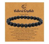 MOTIBACK Bracciale anti-paura per donne e uomini - Braccialetto con gemma naturale per alleviare lo stress, calmare e messa a fuoco, elastico per la consapevolezza, regalo per la salute mentale, Eine