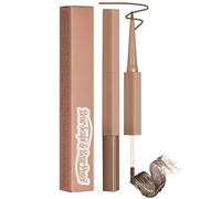 MOTIBACK Matita per sopracciglia professionale Micro Brow Penna, doppio lato con penna meccanica per disegnare, modellare e definire sopracciglia perfette (marrone chiaro)