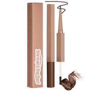 MOTIBACK Matita per sopracciglia professionale Micro Brow Penna, doppio lato con penna meccanica per disegnare, modellare e definire sopracciglia perfette (marrone scuro)