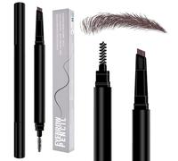 MOTIBACK Matita per sopracciglia professionale Micro Brow Penna, doppio lato con penna meccanica per disegnare, modellare e definire sopracciglia perfette (marrone)
