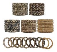 MOTIBACK Set di 25 elastici per capelli marroni, elastici per capelli, da donna, antiscivolo, accessorio elegante per tutti i giorni, feste e stile fai da te
