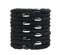 MOTIBACK Set di elastici per capelli da uomo, 10 elastici per capelli spessi intrecciati, in nylon antistrappo, con 4 vie elasticizzate per lo sport e la vita quotidiana, indossabili anche come